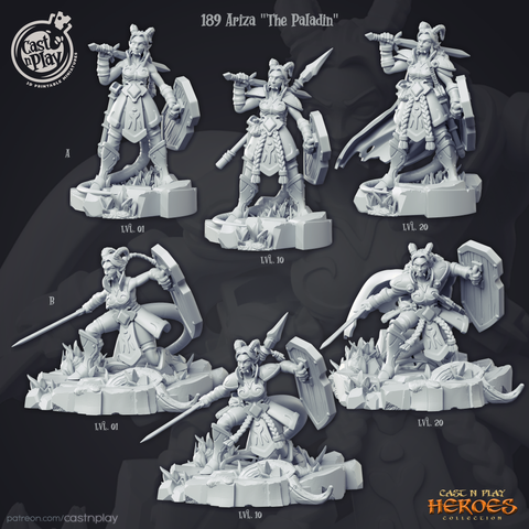 Ariza The Demonic Paladin 28mm Miniature perfect for Tabletop Fantasy RPGs