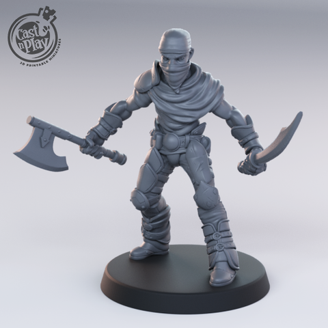 Dual wielding Pirate Bandit for 28mm TableTop RPG and Miniature Wargaming