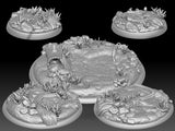 Forest Mini Bases for Tabletop Miniatures for Tabletop RPG or Miniature Wargaming