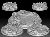 Forest Mini Bases for Tabletop Miniatures for Tabletop RPG or Miniature Wargaming
