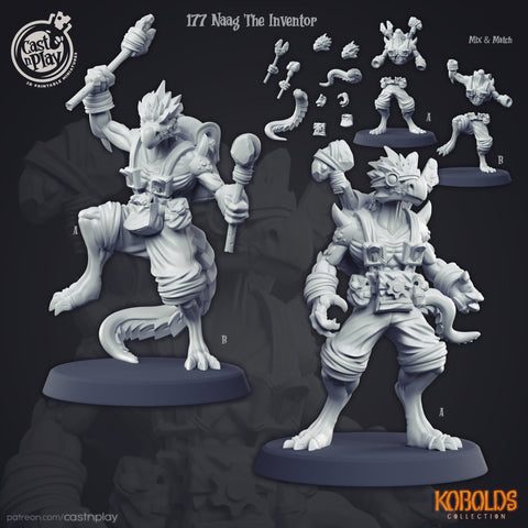 Naag the Inventor Kobold Monster Table Top Miniature Perfect for DnD, Wargaming, and Miniature RPG
