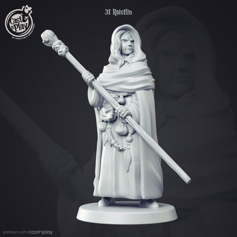Hooded Sorceress Tabletop Miniature Perfect for DnD Campaigns, Miniature Wargaming, Tabletop RPGs